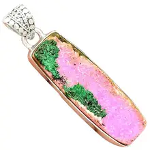 Lovegem подлинный Кобальт друзы кулон стерлингового серебра 925 пробы, 46 мм, AP2854