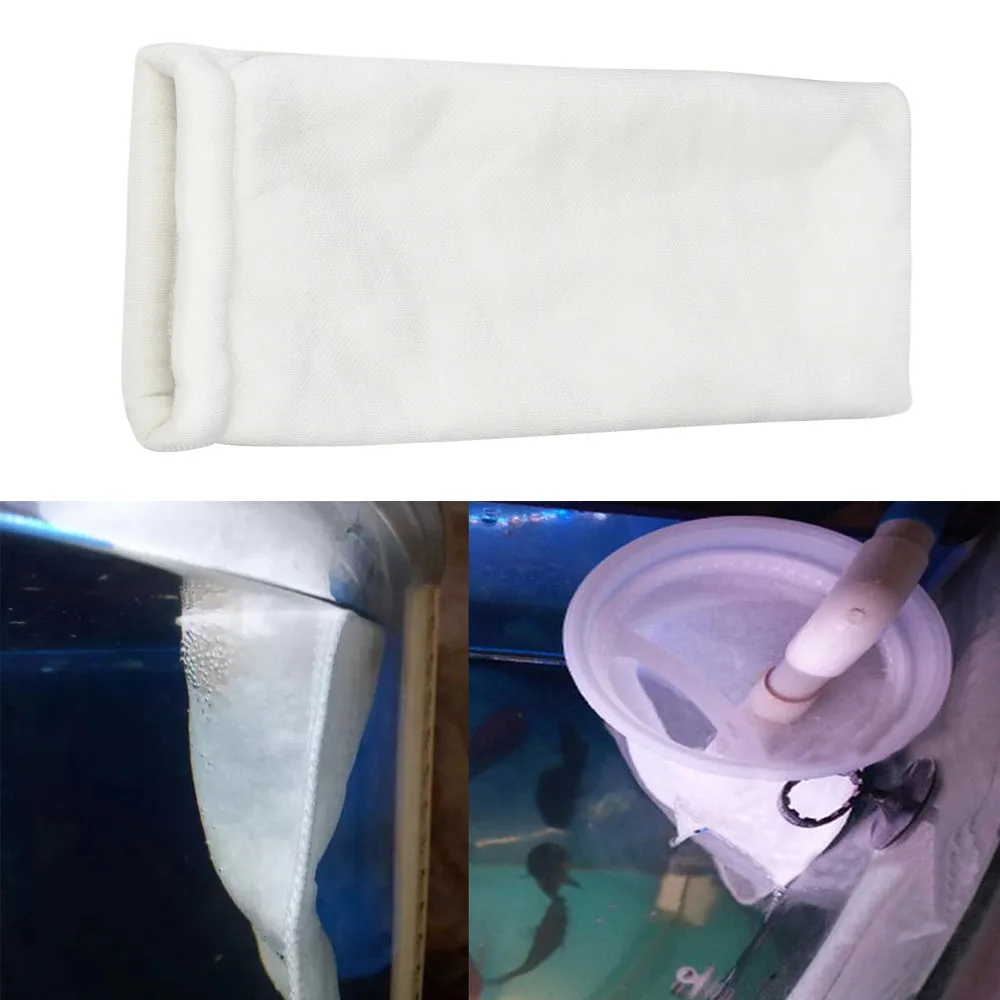 

Fish Tank Filter Mesh Bag Easy Light Weight Aquarium Filter Socks Micron Replacement White Aquarium Filters Accessories #117