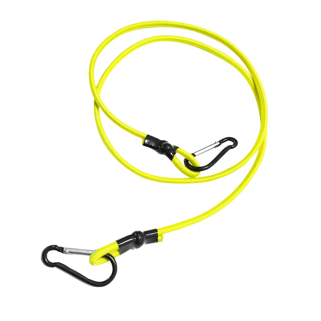 0.16 inch Elastic Kayak Canoe Tow Leash Tow Line Securing Lanyard with 2 Aluminum Carabiner Snap Hooks Kayak Tow Line