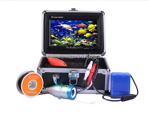  1000TVL White Light LED Underwater Fishing CCD Camera Kit 7" LCD Monitor for Well Pipe Tube Inspection Endoscope Free Shipping 