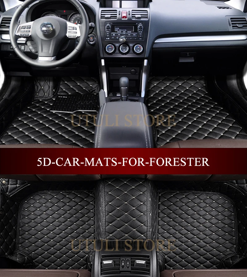 Leather Car floor mat carpet rug for Subaru Forester Legacy Outback