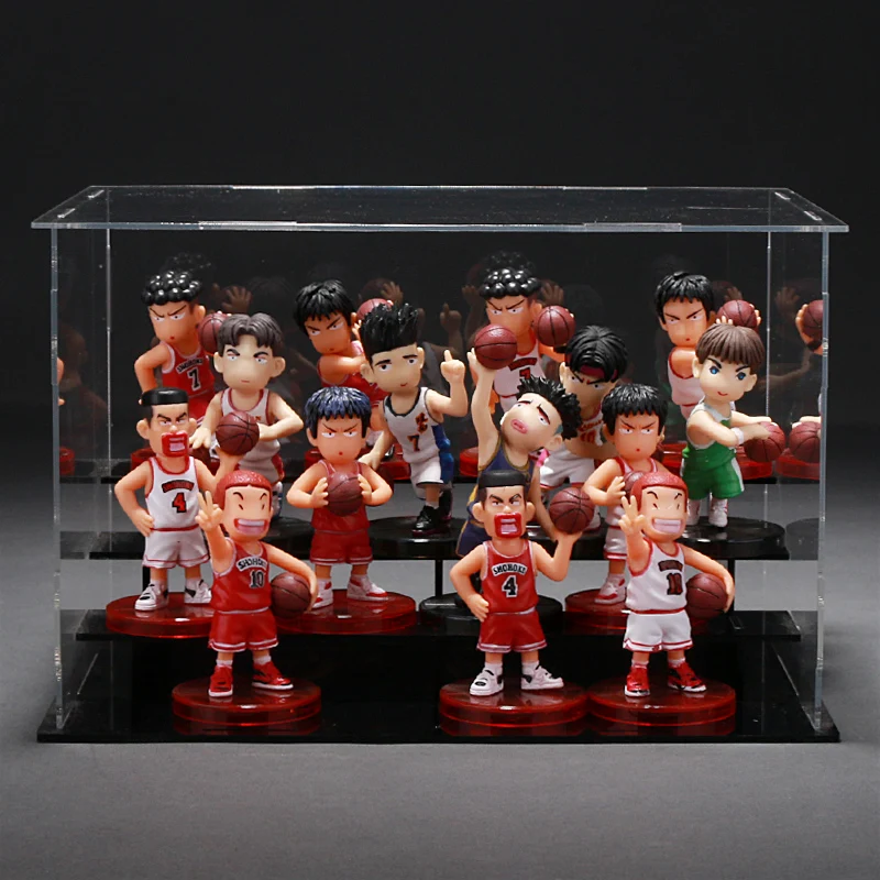 

8cm set Slam Dunk action Figures Japanese Anime Figure Basketball Toys Sakuragi Hanamichi Team LED Pvc Cartoon Figure Kid Gift
