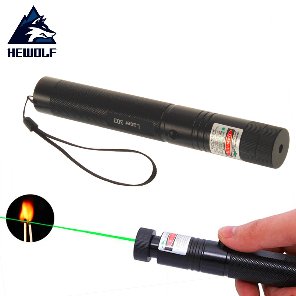 Hewolf Powerful Laser 303 Adjustable Focus 532nm Green Laser Pointer