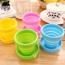 Открытый путешествия кофе чашка портативный силиконовый выдвижной складной чашки с крышкой телескопический складной Кемпинг питьевой воды чашки