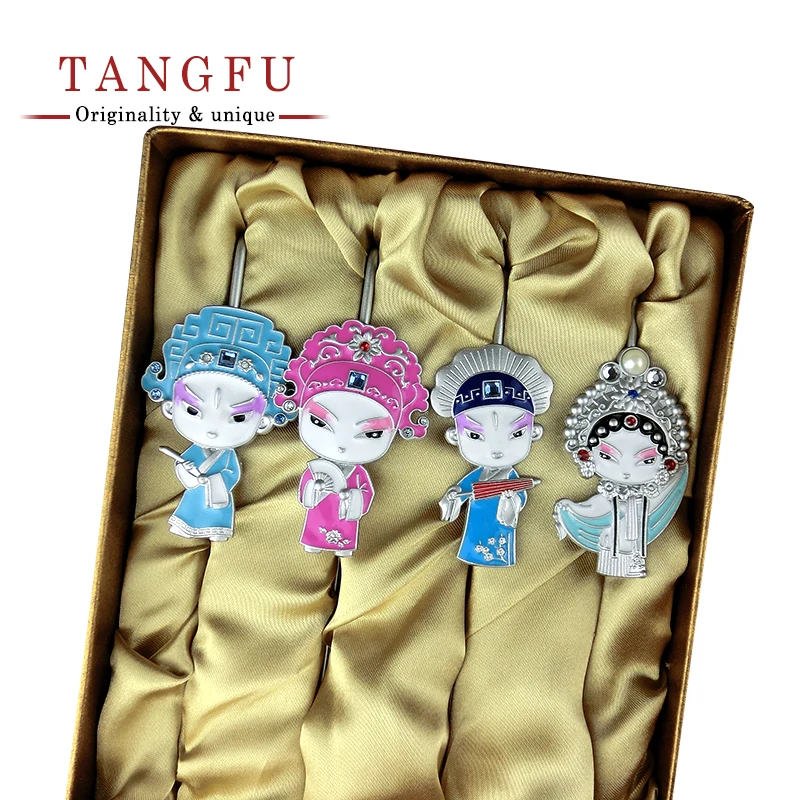 

Q cartoon Beijing Opera School metal bookmark for book chinese school supplies handicraft gift teacher supplies stationery items
