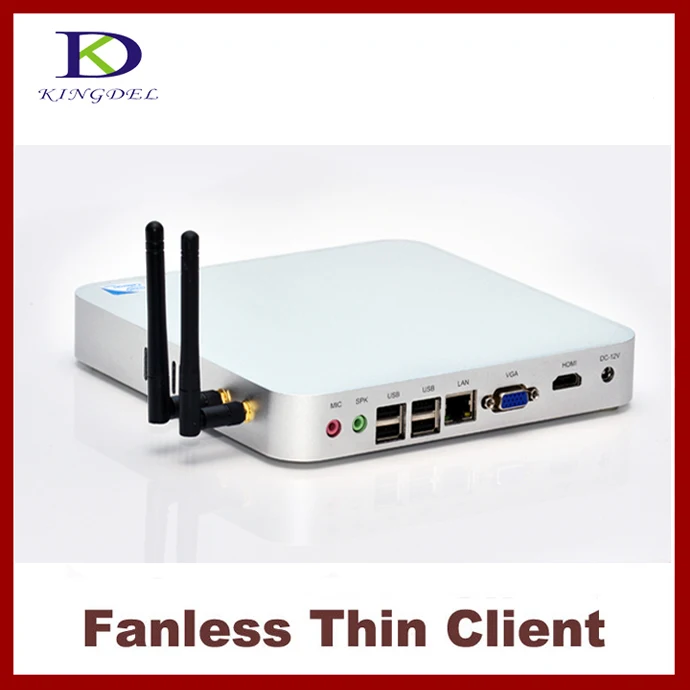 Thin Client PC, Mini Desktop pc, Intel Celeron 1037U,4GB RAM, 24GB SSD, WiFi, 1080P HDMI, Metal Case