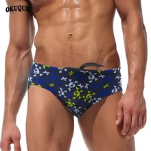 Мужская одежда для плавания с принтом, черный, синий, красный, с рисунком, купальный костюм, мужской эластичный пояс, с завязками, для плавания, костюм, сексуальные, для плавания, плавки, XL