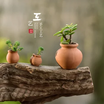 

Miniatures for terrariums Mini garden accessories Pocket Thumb Fleshy Leaf Cutting Ceramic Flower Pots Nursery Pots Thumb Round