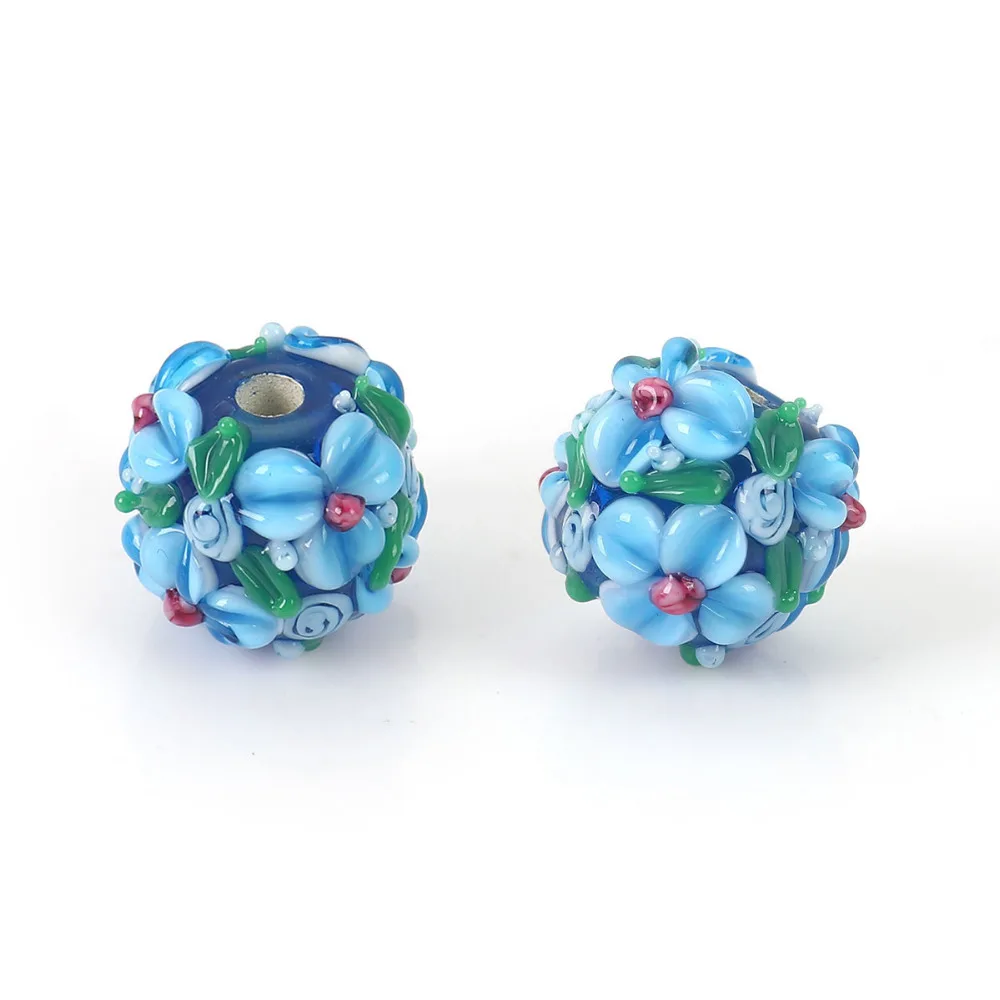 DoreenBeads бисерами из окрашенным стекла Стекло заключенная Цветочные бусины