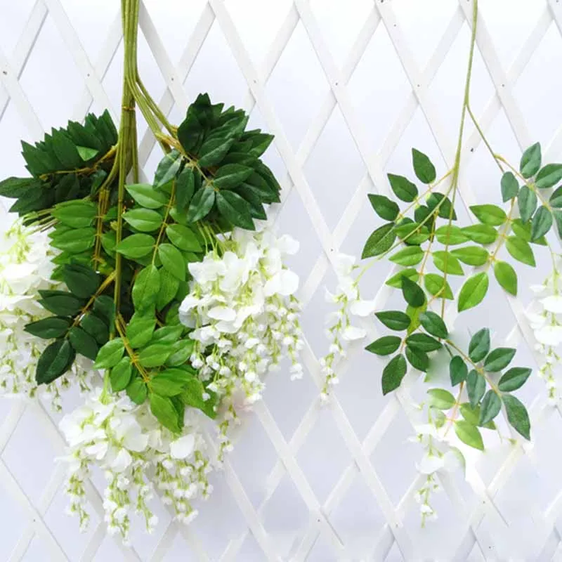 12 шт./лот искусственная Цветочная лоза Wisteria для свадебной вечеринки детская