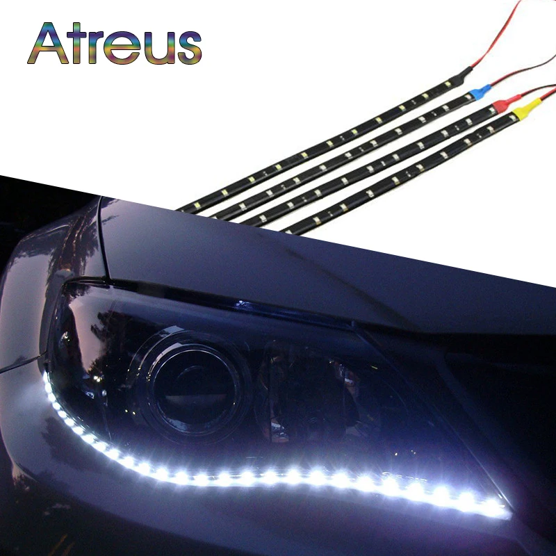 

Atreus 2X Car LED Light Strip For Hyundai i30 ix35 Opel Lada granta MG accessories White SMD Decoration Light Bar Chassis Lamp