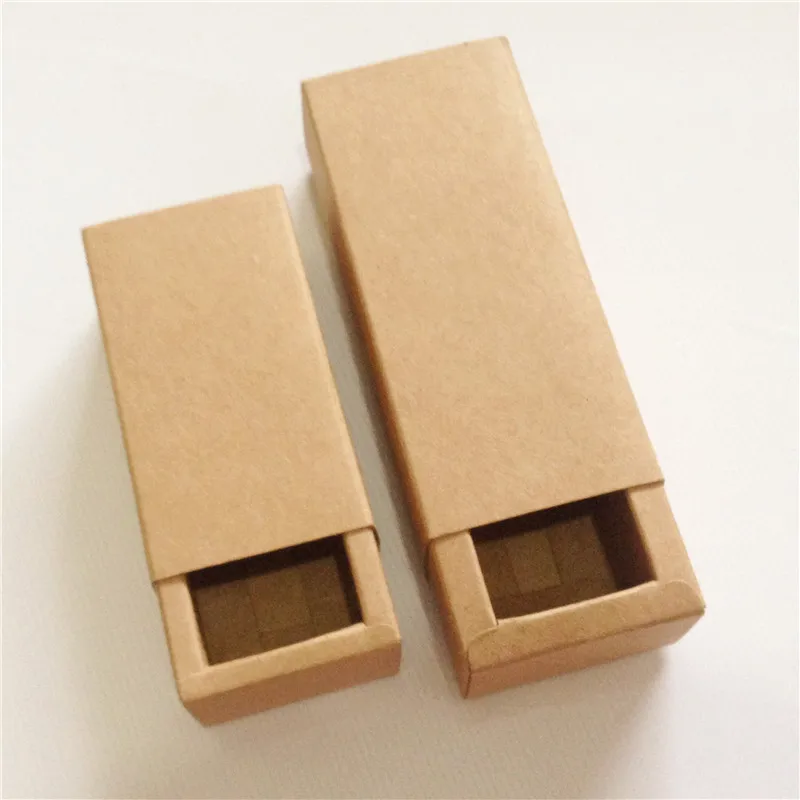 24 шт./лот, коричневая прямоугольная картонная коробка из крафт-бумаги, упаковочная коробка для монет, заметка, сушеные лепестки, листья, помада, торт, подарок