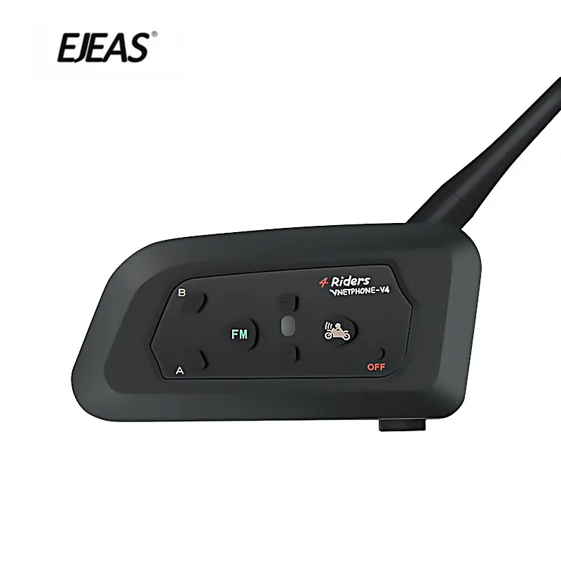 

EJEAS V4C 1200m Full-Duplex Handfree Stereo Earphone Bluetooth Interphone With FM Radio Earphone For Referee 4 User Intercom