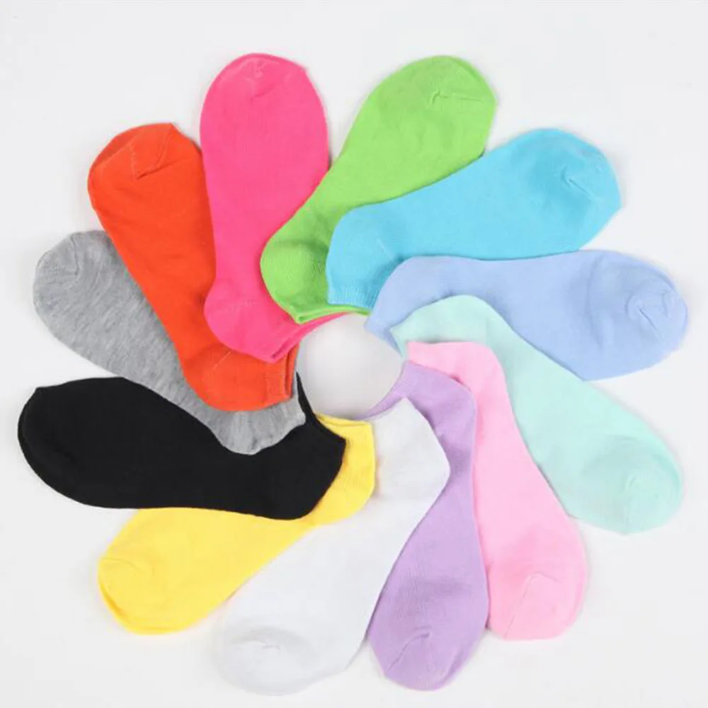 

Low Cut 10 Pairs Ladies Boat Short Cotton New Women Ankle Socks Gift Pink Blue