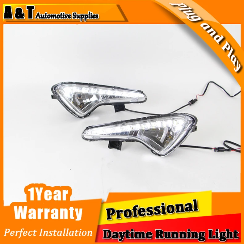 Car styling For Hyundai VERNA LED DRL VERNA led fog lamps daytime