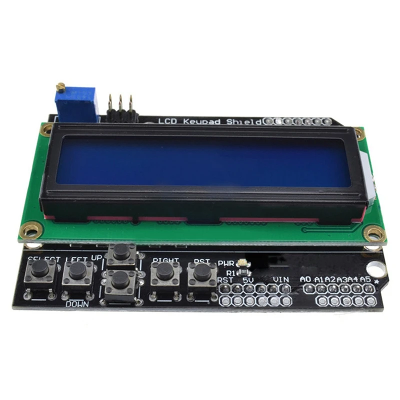 1 шт. ЖК-клавиатура Щит Lcd1602 ЖК 1602 Модуль дисплей для Arduino Atmega328 Atmega2560 Raspberry Pi Uno синий экран Wavgat