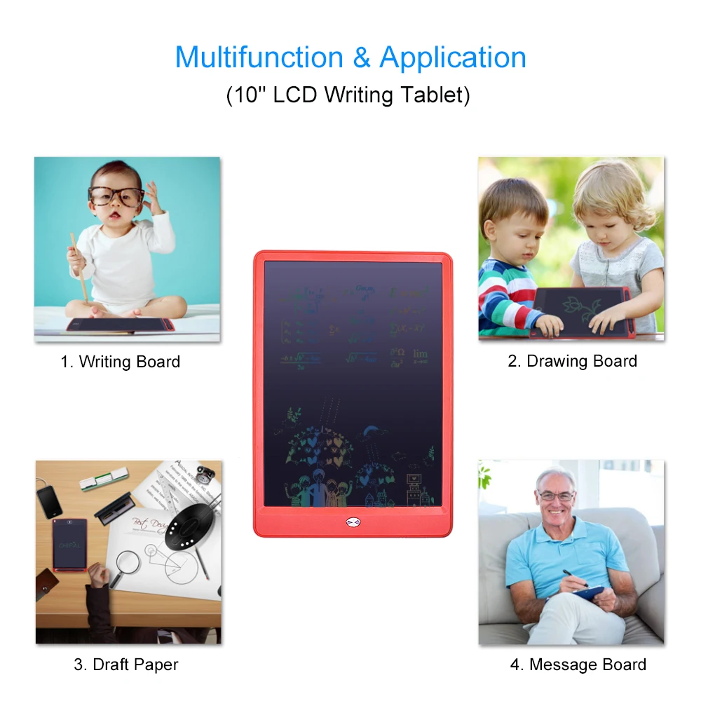 CHIPAL 10 дюймовый цветной цифровой планшет ЖК-дисплей записи Портативный планшет чертежная доска для рукописного ввода на планшете колодки со стилусом