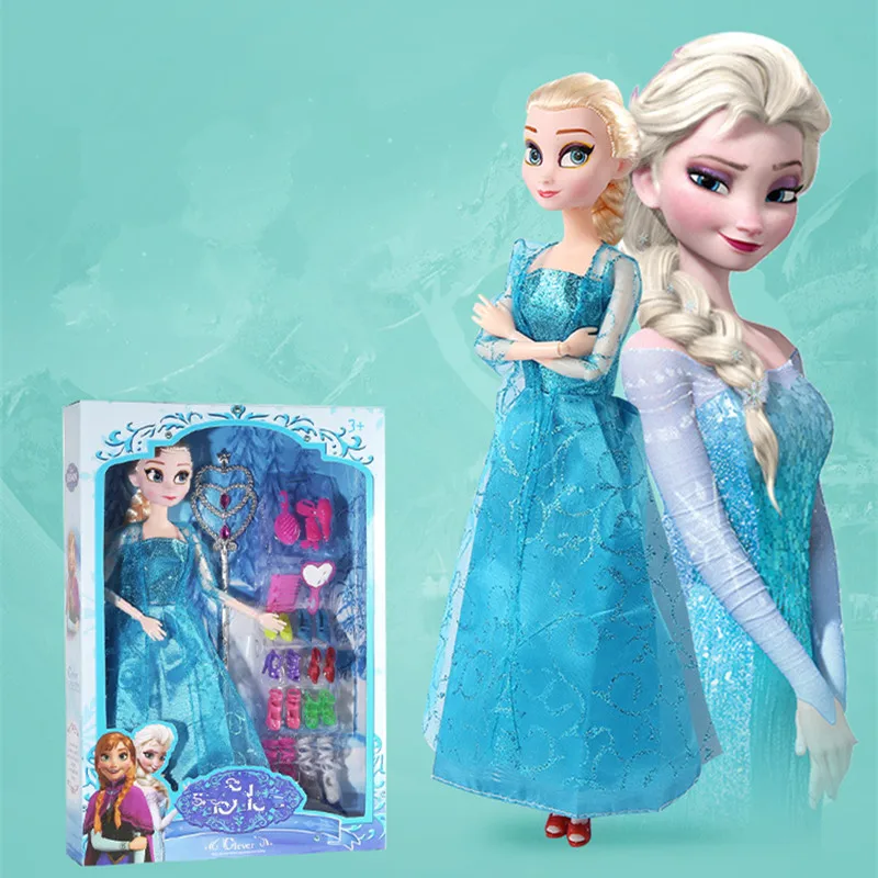 Бесплатный подарок из 4 комплектов одежды принцесса Дисней Эльза Принцесса Анна плюшевая кукла лед и Снег Приключения Детская плюшевая кукла