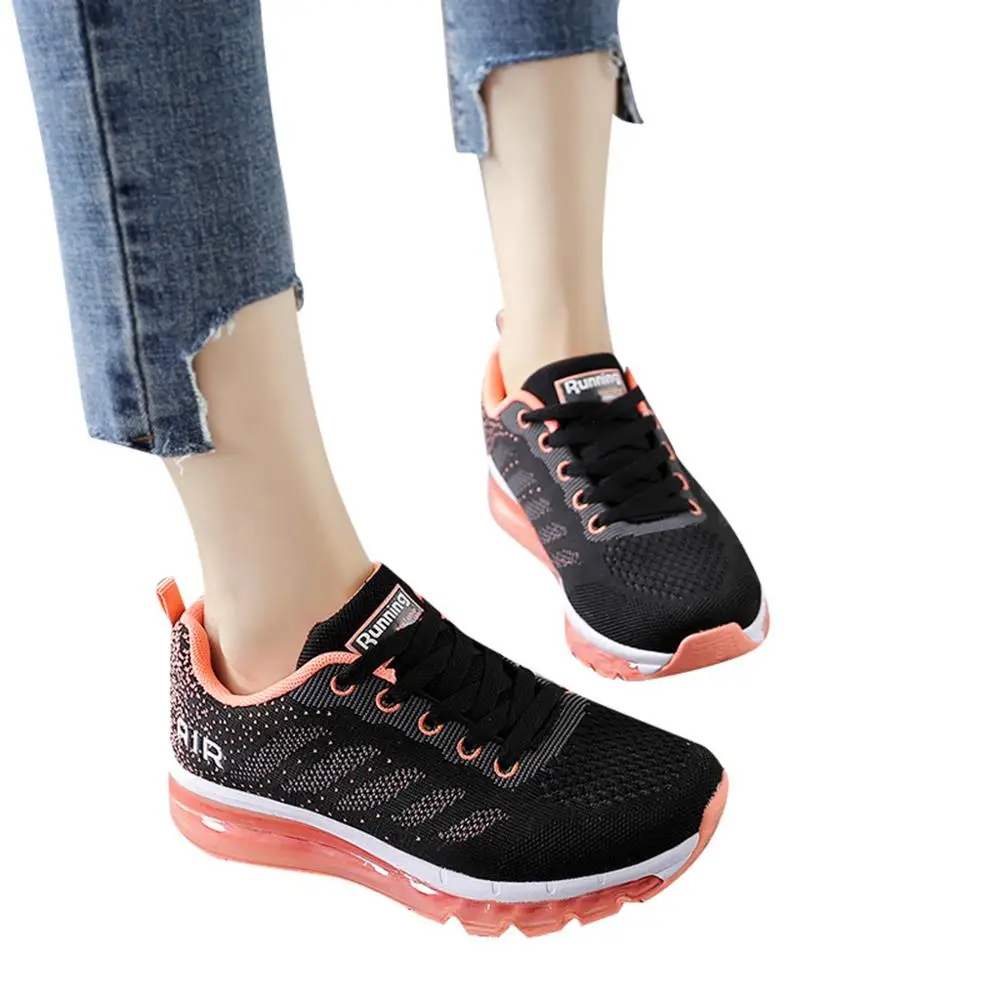 

Couple Walking Casual Shoes Air Cushion Running Jogging Sports Sneakers Women Shoes Spring Autumn Rubber Outdoor Round Toe Shoes