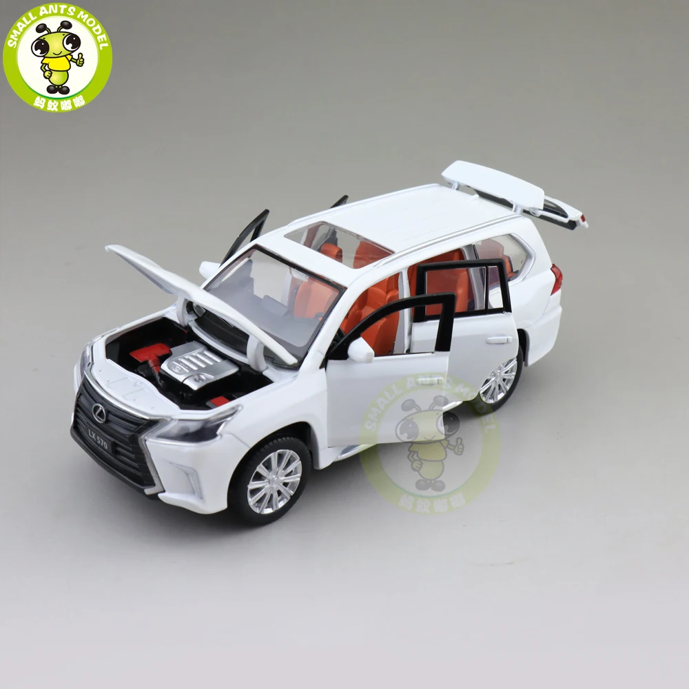 1/32 JACKIEKIM LX570 SUV литая под давлением Модель автомобиля игрушки для детей звуковое освещение вытяжной автомобиль подарок для мальчиков и девочек