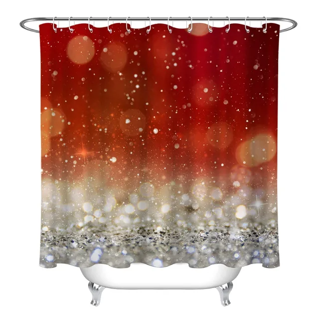 Lb Extra Long Christmas Light Blinking Stars Glitter Shower Curtains Lb Extra Long Christmas Light Blinking Stars Glitter Shower Curtains Luxury Waterproof Custom Bathroom Fabric For