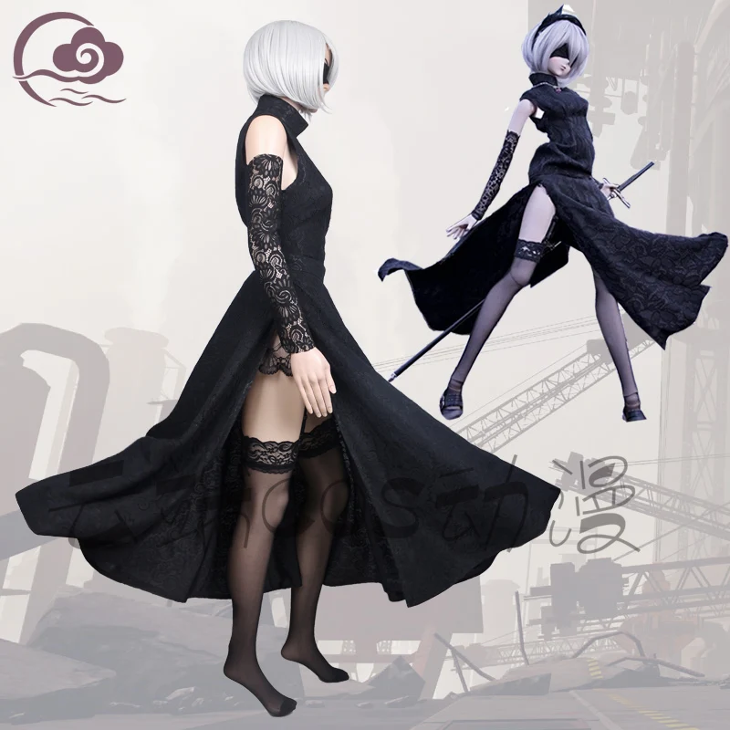 NieR: Automata jorha 2B № 2 Тип B Cheongsam униформы Ципао Косплей Костюм