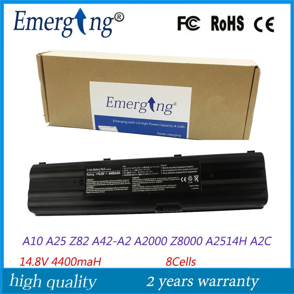 

14.8v 4400mah Japanese Cell New Laptop Battery for ASUS A42-A2 BLACK Li-ion Battery Pack A2 A2C A2D A2000 A2500 A2508H A2800S