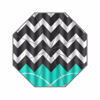 

Love The Life You Live Chevron Turquois Custom Umbrella Waterproof Sun Rain 100% Fabric Aluminium High-Quality Foldable Umbrella