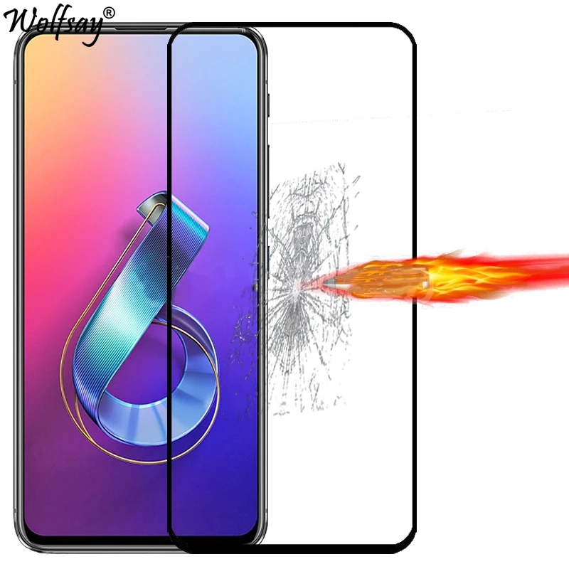 Защитное стекло для Asus Zenfone 6 ZS630KL закаленное с полным покрытием 6Z 2019