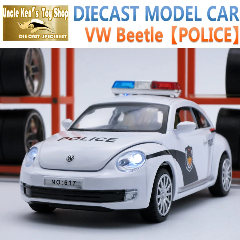 15 см Длина VW Beetle Diecast АВТОМОБИЛЯ, 1:32 весы сплава модели, металл, полицейские игрушки как подарок детям с отступить Функция/свет/звук