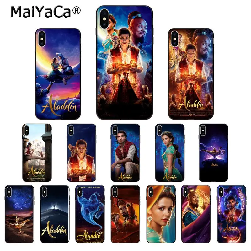 

MaiYaCa Aladdin movie Silicone TPU Soft black Phone Case for Apple iPhone 8 7 6 6S Plus X XS MAX 5 5S SE XR Cellphones