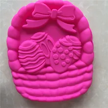 Moule à gâteau de pâques en Silicone en forme de panier d'œufs, 28x24x4.5cm, pour la cuisson au four, ustensiles de cuisson E427