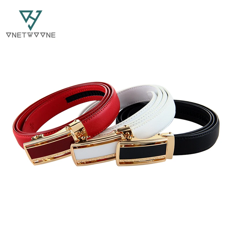 

2016 Fashion Automatic Buckle Genuine Leather Belts For Women Luxury Vintage Female Belts Accessories 100-120CM 1LW19