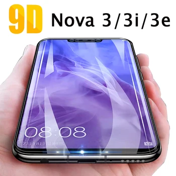 Перейти на Алиэкспресс и купить Новинка 9D закаленное стекло для Huawei Nova 3 3i 3e защита экрана закаленное стекло для Huawei Nova 3 3i huavei huawey Nova3 пленка