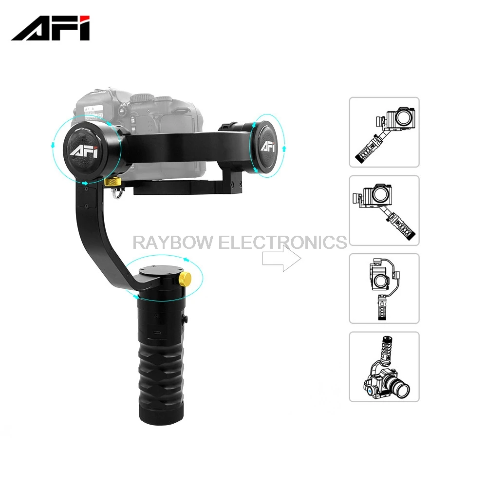 Afi vs 3sd Pro 3 Axi DSLR беззеркальных Gimbal Бесщеточный для 360 градусов Canon Sony цифровых
