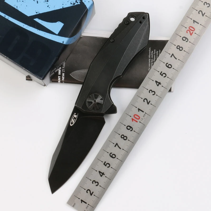 

MIKER ZT 0456 0456BW Folding titanium handle Ball Bearing Flipper hunting camp Pocket Survival EDC Tool D2 blade kitchen /ck
