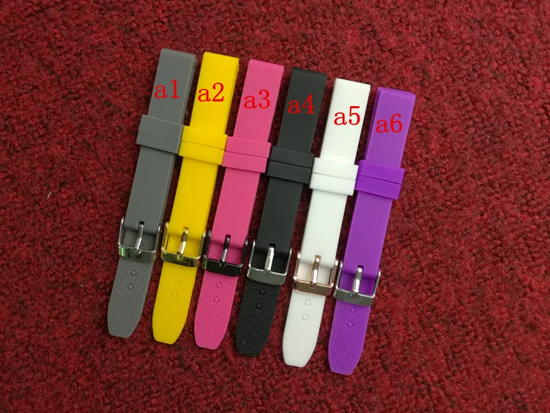 New imported silicone strap strap universal flat mouth rubber strap strap 14mm pin buckle watch accessories New imported silicone strap strap universal flat mouth rubber strap strap 14mm pin buckle watch accessories