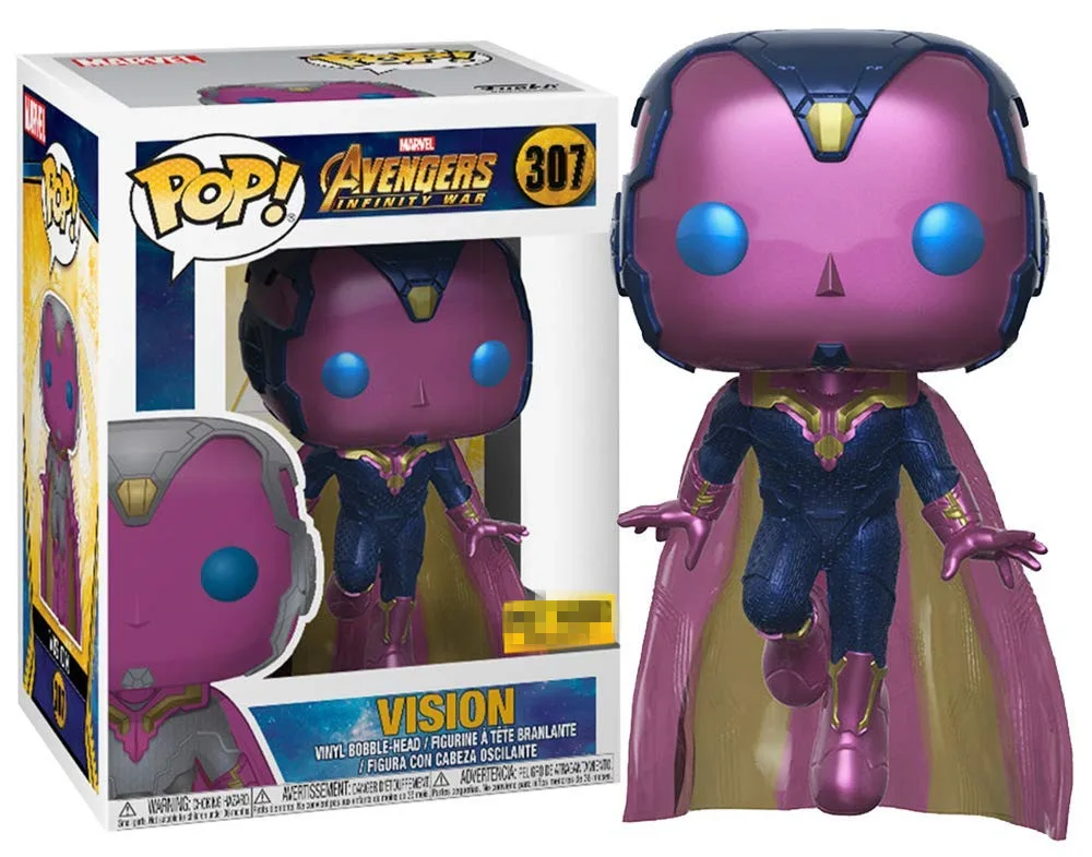 

Exclusive Funko pop Official Marvel: Avengers Infinity War - Vision Vinyl Action Figure Collectible Model Toy with Original Box
