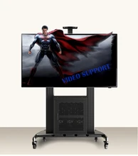 NB AVG1800 100 1P Aluminum Mobile Workstation TV Cart With G200 AV Cabinet and AVT1800 100
