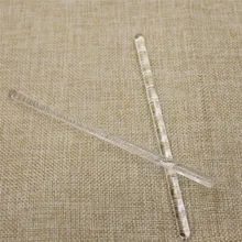 15CM pomadki szklane mieszanie pręt okrągła główka przezroczyste szkło mieszanie Bar solidna długość 15cm szminka mieszanie kij narzędzie p13(China)