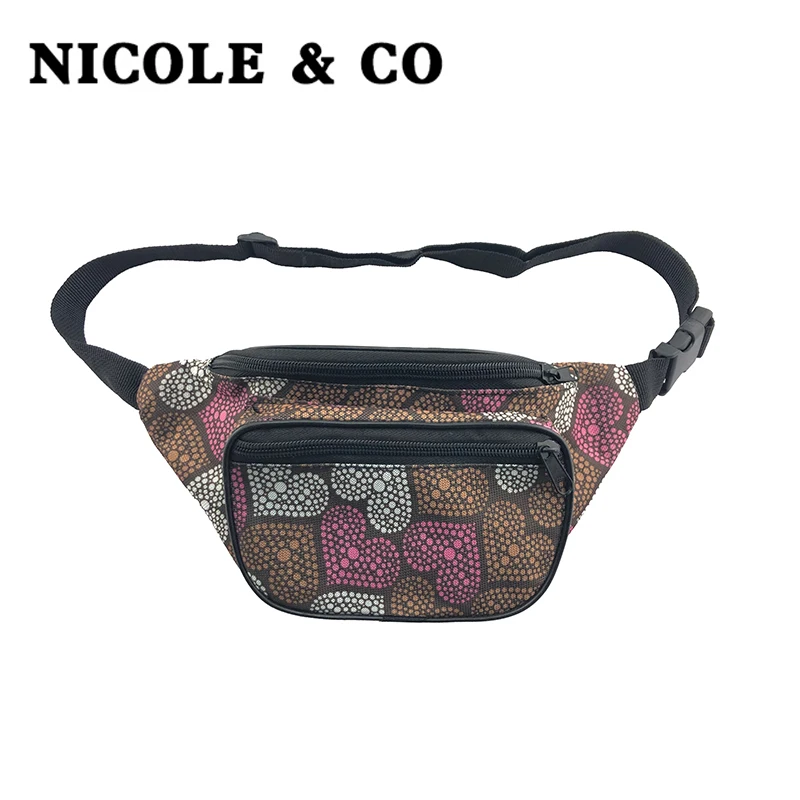 

NICOLE & CO Waist Packs Fanny Pack Belt Bag Phone Pouch Bags Travel Waist Pack Male woman Small Fashion Waist Bag