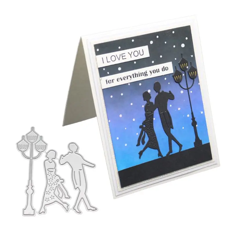 

Couple Metal Cutting Dies Stencil DIY Scrapbooking Album Stamp Paper Card Embossing Craft Decor