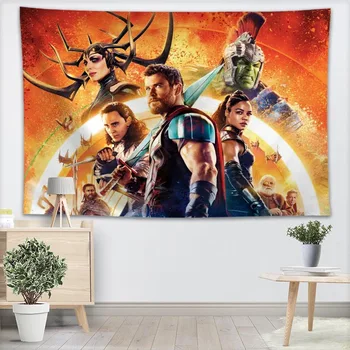 

Custom Thor Ragnarok Tapestry Wall Hanging For Party Decorations Art Home Decor Beach Towel Blankets Customized