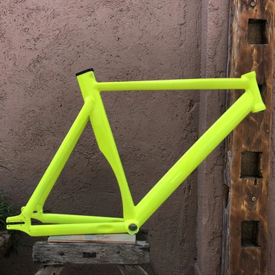 Фиксированная Рама для велосипеда 58 см матовая черная велосипедная Рама Fixie велосипедный кожух из алюминиевого сплава рама - Цвет: 58cm