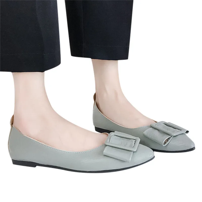 shoes woman Women's Fashion Casual Solid Colors Pointed Toe Flat With Shallow Work zapatillas mujer Shoesflat shoes women #4j24 (4)