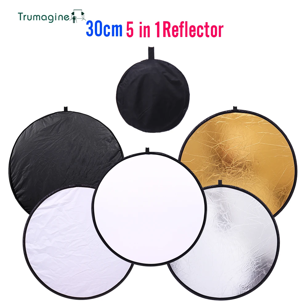 TRUMAGINE 11.8" 30cm 5 in 1 Mini Portable Collapsible Multi reflector
