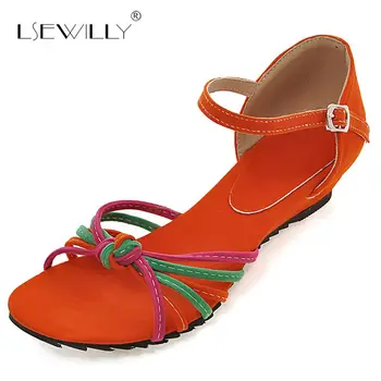 

Lsewilly Gladiator Sandals Women 2018 Ethnic Wedges Sandals Bohemia Color Braid Low Heel Causal Beach Platform Women Sandal S333