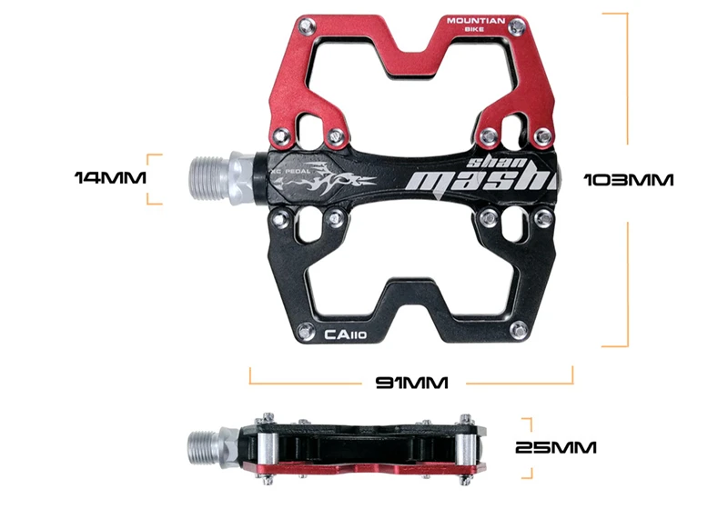 Comprar 2019 nuevo shanmashi pedales de bicicleta de aleación de aluminio CNC ultraligero ciclismo Pedal para BMX MTB Pedal ciclismo de carretera en los pedales de bicicleta