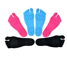 1 Pair Adhesive Foot Pads Feet Sticker Stick On Soles Flexible Anti-slip Beach Feet Protection Best Sale-WT