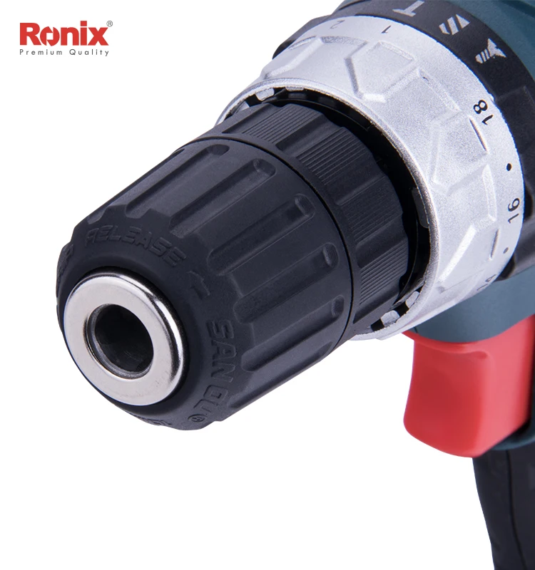 Ronix New 18V 1.5A Cordless Screwdriver drill two batteries with Impcat Function with BMC box Model 8018 Ronix New 18V 1.5A Cordless Screwdriver drill two batteries with Impcat Function with BMC box Model 8018